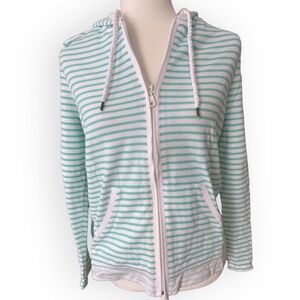 Talbots Hooded Zip Front Beach Jacket Size M